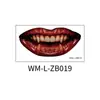 Tatuagens Adesivas de Boca Grande Falsa para Halloween Transfronteiriças Festa Festa Diversão Maquiagem Horror Maquiagem Boca DIY Adesivos
