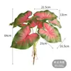 Decoración de Pared de Planta Artificial de Moda con Textura Realista de Hojas de Monstera, Suministro Transfronterizo de Hojas de Taro Artificiales de Colores