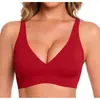 Sutiã Mais Vendido da Amazon para Comércio Exterior, Decote Profundo em V, Sem Costura, Sem Aro, Roupa Íntima para o Dia a Dia, Exclusivamente para Comércio Exterior, Disponível em Tamanhos Europeus e Americanos