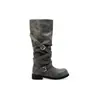 Chuyuji Botas Empilhadas Vintage Femininas Botas Longas 2026 Outono/Inverno Novo Estilo Aumento de Altura Botas Western Cowboy Maillard