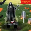 Decoración de Lápida de Cruz de Animales de Halloween Transfronterizo Acrílico Plano 2D Patio Jardín Decoración para el Hogar Inserción en el Suelo