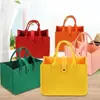 Bolsas de Regalo de Dibujos Animados Listas para Usar, Bolsas de Compras Tipo Tote de Gran Capacidad, Bolsas Gruesas de Fieltro, Bolsas de Fieltro Tipo Tote para Regalo y Almacenamiento