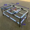 Suporte de Chão para Unidade Externa de Ar Condicionado em Aço Inoxidável, Base Suporte para Gabinete de Ar Condicionado, Empilhamento de Camada Dupla à Prova de Choque para Ar Condicionado