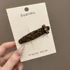 Pinza para el Cabello Melaleuca Otoño e Invierno para Mujer Lazo Estampado Leopardo Exquisita Pinza BB Accesorios para el Cabello Nuevo Estilo 2026 Pinza de Pato de Punto Versátil