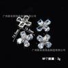 Botones de circonio de alta calidad botones de cristal de mariposa copo de nieve botones de cristal para bricolaje traje abrigo abrigo gemelos broche accesorios