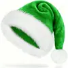 Chapéu de Natal transfronteiriço para adultos, alargado e espessado, chapéu de Papai Noel de pelúcia de alta qualidade, personalizável