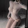 Não perca a noite lingerie sexy puro desejo vento pequeno peito pijamas uniforme qqny roupas femininas oco uma peça malha roupas