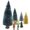 Árbol de Navidad Mini Transfronterizo Seda de Sisal Azul-Verde Árbol de Navidad Pequeño Adornos de Escritorio Torre de Nieve Pino 3-23cm