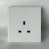 Interruptor de Pared para Hogar de Vidrio Templado Interruptor para Hotel Boutique Plata Estrella Enchufe USB Panel de Interruptores de Comercio Exterior