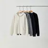 Chamarra con capucha de corte holgado para mujer, nueva colección otoño/invierno 2026, casual, minimalista, versátil, con doble cremallera