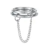 Anillo Nuevo de Doble Capa con Enrollado Apilable para Amazon Transfronterizo Europeo y Americano Anillo Elegante de Celebridad de Internet Estilo Coreano Ins