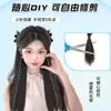 Tranças de Peruca para Mulheres, Presilha de Rabo de Cavalo, Fita Estilo Ins, Trança Dupla Torcida, Acessório de Cabelo de Laço, Novo Rabo de Cavalo Estilo Chinês