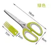 Tijeras de Cebolla Verde de Cinco Capas de Acero Inoxidable Tijeras para Alimentos de Bebé con Algas Alimentación Complementaria Tijeras para Alimentos Desmenuzados Tijeras Multifuncionales Potentes para Cocina Fabricante Venta al por Mayor