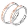 Anillo de Pareja Latido de Lujo Ligero Europeo y Americano Transfronterizo para Mujer Plata Esterlina Ins Moda Moderna Personalizado Diseño con Sentido del Dedo Índice para Hombre