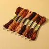 Hilo Floral Mixto de 8 Colores Hilo para Punto de Cruz Hilo de Algodón Hilo de Seda Materiales DIY Hechos a Mano Hilo para Envolver Pasadores Hilo de Bordado