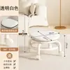Taburete con Ruedas Giratorias para Abrir Paquetes, Taburete Bajo con Ruedas, Silla Estilo Crema, Taburete Pequeño para el Hogar para Limpiar Pisos, Acabado de Costuras y Organización de Artículos, Taburete Redondo