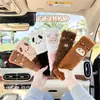 Almohadilla de hombro para cinturón de seguridad de coche de felpa personalizada por el fabricante, diseño creativo de dibujos animados lindos, cómoda almohadilla de hombro anti-estrangulamiento para coches