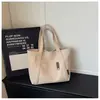 Comércio exterior, bolsa tote grande minimalista e casual, nova moda, bolsa tote de lona de nicho, bolsa de ombro e bolsa de axila