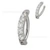 Guanzhuniu Titanio Astm F-136 Joyería para Piercings Anillo para Ombligo Hebilla Fila Simple Diamante Clavo para Ombligo Venta Directa de Fábrica Mayorista