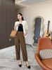 ¡Productos Fengshen N! Pantalones banana Wang lyocell acetato cintura alta holgados adelgazantes casuales pantalones de traje pantalones de hoz para mujer Otoño