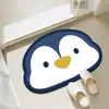Alfombra de Piso Absorbente de Secado Rápido de Dibujos Animados para Baño Suave de Lodo Diatomeas Alfombra Irregular para Puerta Entrada de Inodoro Alfombra de Piso Resistente al Desgaste Antideslizante