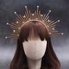 Diadema Dorada Vintage de Aura Virgen Accesorios para el Cabello de Diosa del Sol Corona Tocado Lolita Accesorios para Foto Escenario