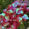 Escama de Dragón Sirena Iridiscente Concha Grande 40mm Lentejuelas Plegadas DIY Siete Colores Deslumbrante Escama de Pez Forma de Abanico Cuentas