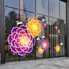 Pegatinas del Festival de Mediados de Otoño para Centros Comerciales, Joyerías, Tiendas de Ropa, Decoraciones de Ventanas, Puertas y Ventanas de Vidrio, Pegatinas de Pared Transparentes Electrostáticas