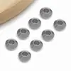 Acero Inoxidable Biselado Cuentas de Platillo Volador Cuentas Espaciadoras Accesorios Cuentas Curvas con Agujero Cuentas de Ábaco Accesorios para Joyería DIY Cuentas