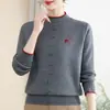 Blusas Grossas Versáteis com Forro de Fleece para Mulheres de Meia-Idade e Idosas, Suéteres de Gola Alta para Outono e Inverno, Camisas Básicas Soltas e Estilosas