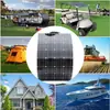 Panel Solar Flexible Impermeable Ip68 100W Barco de Pesca Rv Sistema Fuera de Red Panel Ligero Plegable Módulo Fotovoltaico