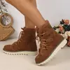 2025 Nuevas Botas de Nieve Rosas de Otoño e Invierno para Mujer Estilo Moda Europea y Americana Talla Grande Botas de Nieve Planas Venta al por Mayor