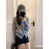 Cárdigan corto de punto color marrón melardo para mujer, otoño e invierno, alta gama, entallado a la cintura, suéter adelgazante, top interior
