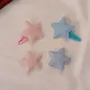 Pinza de cocodrilo de estrella de esponja a cuadros, pinza para el flequillo lateral linda y dulce, accesorio para el cabello versátil