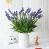 Simulación Flor Artificial de Lavanda Flor Artificial Flor de Plástico Planta Artificial de Simulación Flor de Espiga de Trigo Paisajismo