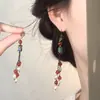 Novos Brincos Estilo Chinês com Agulha de Prata, Flor, Gota d'Água e Franja, Modernos, Retrô, Elegantes, Versáteis, de Luxo Leve e de Alta Qualidade