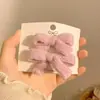 Horquilla de lana suave y cerosa con lazo, bonita horquilla con forma de pico de pato para niña, horquilla con flequillo lateral, accesorio de peluche para el cabello, tocado