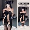 Lin forro sexy lingerie mulheres pijamas sexy see-through grande laço tentação até três pontos roupas do corpo terno 2063