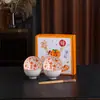 Conjunto Auspicioso de Louças e Utensílios de Mesa de Cerâmica Chinesa Evento de Inauguração de Casa Casamento Evento de Negócios Presente Caixa de Presente de Cerâmica