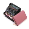 Nuevo Tarjetero Billetera para Monedas para Mujer Compacto Gran Capacidad Múltiples Ranuras para Tarjetas Tarjetero Ultradelgado Simple Color Sólido Licencia de Conducir para Hombre