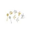 Racket de Agua Alcalina con Forma de Corazón de Ángel Cupido Incrustado de Diamantes Transfronterizo Europeo y Americano Joyería Colgante para Collar DIY Accesorio