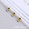 Colgante de aleación con forma de abeja con forma de gota de aceite y diamantes, accesorios de joyería coreanos, pendientes, collar y colgante, material de bricolaje.