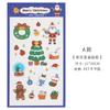 Pegatinas navideñas, pegatinas transparentes para mascotas, material de diario, pegatinas decorativas de Papá Noel, pegatinas pequeñas