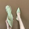 Zapatos Planos de Exportación Talla Grande para Mujer 2025 Verano Nuevo Estilo Baotou Trasero Hueco Tacón Grueso Tacón Bajo Moda Transfronteriza Zapatos Planos para Mujer