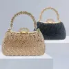 Nuevo Bolso de Noche de Lujo de Gama Alta para Damas, Bolso de Lujo Ligero Incrustado con Diamantes, Bolso de Mano Moderno y Versátil para Banquetes, Venta al por Mayor Transfronteriza