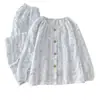 Nuevos Estilos de Primavera y Otoño para Niñas de Tallas Medianas y Grandes Pijamas Algodón Nube Sueltos Lindos Dibujos Animados Manga Larga Pantalón Largo Cárdigan Ropa de Casa