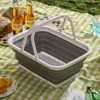 Cesta de Picnic Plegable Cesta de Picnic Multifuncional Almacenamiento Exterior Plegable Multifuncional Almacenamiento de Juguetes Cesta Plegable de 10L
