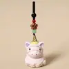 Llavero Colgante de Madera Tallada a Mano Caballo Sangre Sudorosa, Adorno de Cadena para Mochila Lindo, Regalo Creativo de Cumpleaños para Amigos