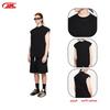 Chaleco de Algodón Negro para Hombre, Verano 230g Estilo Callejero Americano Holgado Deportivo Marca de Tendencia Chaleco sin Mangas de Cuello Alto.
