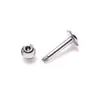 Joyería para Piercings de Oreja Cross-Border G23 Bola con Diente Interior Aleación de Titanio Clavo para Labio Planas de Titanio Varilla Inferior Clavo de Lengua Clavo para Oreja Pendientes para Soportar Orejas Perforadas